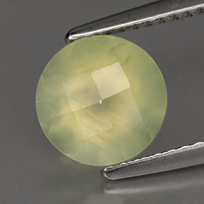 Prehnita verde natural de 1,94 ct, transparente, transparente / translúcido