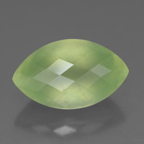 Prehnita verde natural de 5,65 ct, transparente, transparente / translúcido