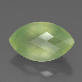 Prehnita verde natural de 5,65 ct, transparente, transparente / translúcido