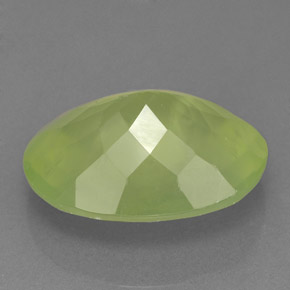 Prehnita verde natural de 8,52 ct, transparente, transparente / translúcido