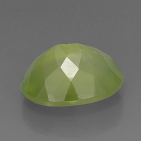 Prehnita verde natural de 10,75 ct, transparente, transparente / translúcido