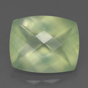 Prehnita verde natural de 5,65 ct, transparente, transparente / translúcido