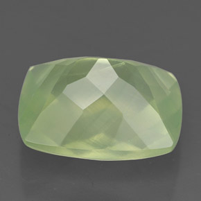 Prehnita verde natural de 5,65 ct, transparente, transparente / translúcido