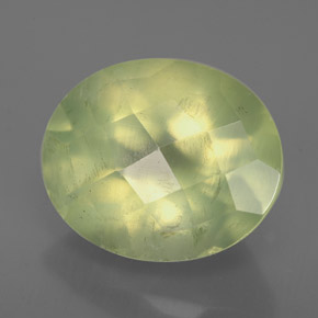 Prehnita verde natural de 5,21 ct, transparente, transparente / translúcido