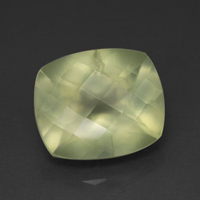 Prehnita verde natural de 5,60 ct, transparente, transparente / translúcido