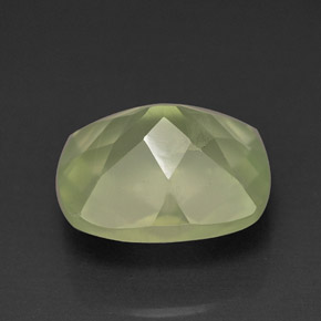 Prehnita verde natural de 5,60 ct, transparente, transparente / translúcido