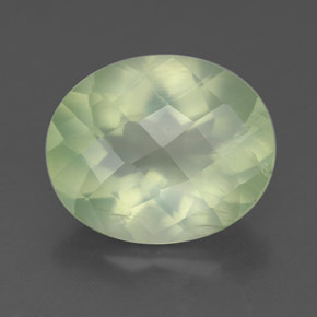 Prehnita verde natural de 4,28 ct, transparente, transparente / translúcido