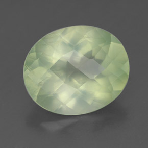 Prehnita verde natural de 4,28 ct, transparente, transparente / translúcido