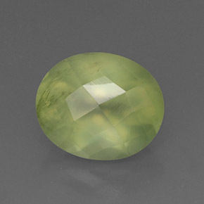 Prehnite Verde natural de 5.42 ct, Transparente, Transparente / Translúcido