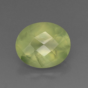 Prehnita verde natural de 4,96 ct, transparente, transparente / translúcido