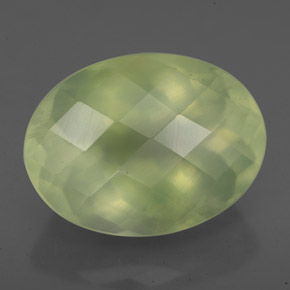 Prehnita verde natural de 10,07 ct, transparente, transparente / translúcido