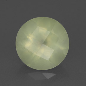 Prehnita verde natural de 1,90 ct, transparente, transparente / translúcido