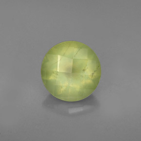 Prehnita verde natural de 1,86 ct, transparente, transparente / translúcido