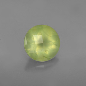 Prehnita verde natural de 1,86 ct, transparente, transparente / translúcido
