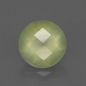 Prehnita verde natural de 1,95 ct, transparente, transparente / translúcido