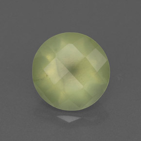 Prehnita verde natural de 1,95 ct, transparente, transparente / translúcido