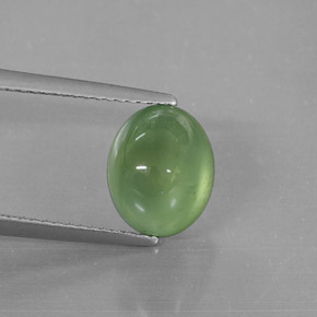 Prehnita verde natural de 4,19 ct, transparente, transparente / translúcido