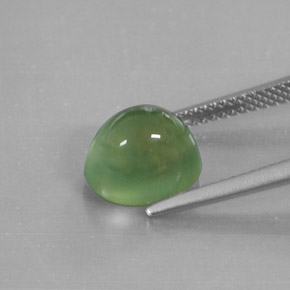Prehnita verde natural de 4,19 ct, transparente, transparente / translúcido