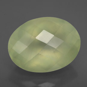 Prehnita verde natural de 9,84 ct, transparente, transparente / translúcido