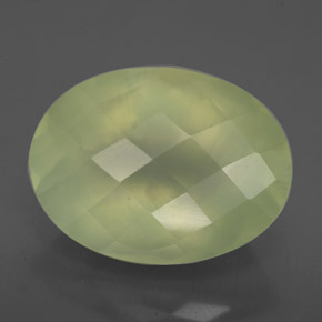 Prehnita verde natural de 9,84 ct, transparente, transparente / translúcido