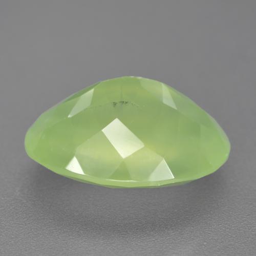 Prehnite Verde lima natural de 9.41 ct, Corte Óvalo, Translúcido