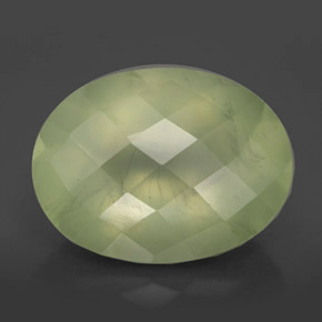 Prehnita verde natural de 9,59 ct, transparente, transparente / translúcido