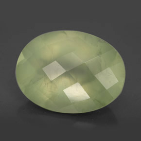 Prehnita verde natural de 9,59 ct, transparente, transparente / translúcido