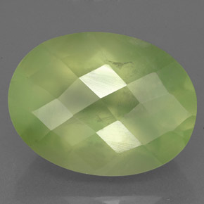 Prehnita verde natural de 10,49 ct, transparente, transparente / translúcido