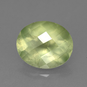 Prehnita verde natural de 4,67 ct, transparente, transparente / translúcido