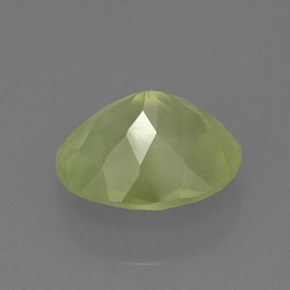Prehnita verde natural de 4,67 ct, transparente, transparente / translúcido