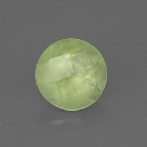 Prehnita verde natural de 1,95 ct, transparente, transparente / translúcido