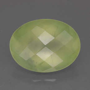 Prehnita verde natural de 9,26 ct, transparente, transparente / translúcido