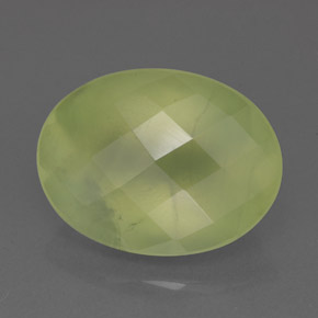 Prehnita verde natural de 9,26 ct, transparente, transparente / translúcido