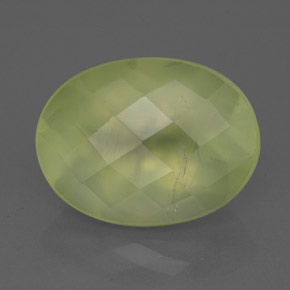 Prehnita verde natural de 10,52 ct, transparente, transparente / translúcido