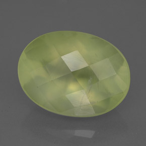 Prehnita verde natural de 10,52 ct, transparente, transparente / translúcido