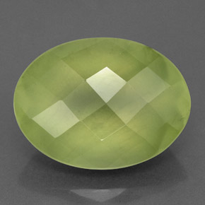 Prehnita verde natural de 9,44 ct, transparente, transparente / translúcido