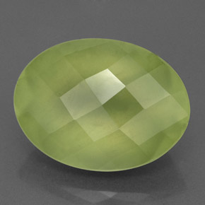 Prehnita verde natural de 9,44 ct, transparente, transparente / translúcido