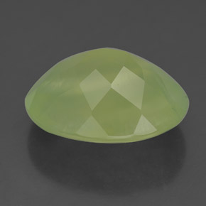 Prehnita verde natural de 9,33 ct, transparente, transparente / translúcido
