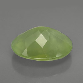 Prehnita verde natural de 8,87 ct, transparente, transparente / translúcido
