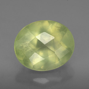 Prehnita verde natural de 4,98 ct, transparente, transparente / translúcido