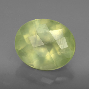 Prehnita verde natural de 4,98 ct, transparente, transparente / translúcido