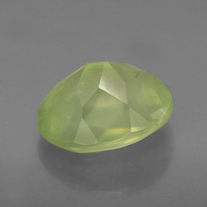 Prehnita verde natural de 4,98 ct, transparente, transparente / translúcido