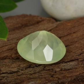 Prehnita verde natural de 4,75 ct, corte óvalo, translúcido