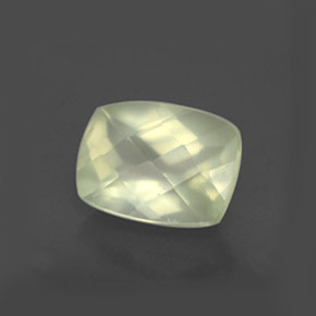 Prehnita verde natural de 1,60 ct, transparente, transparente / translúcido