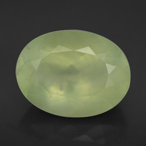 Prehnita verde natural de 9,40 ct, transparente, transparente / translúcido
