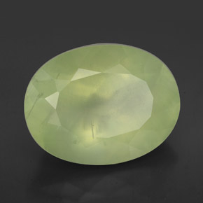 Prehnita verde natural de 9,40 ct, transparente, transparente / translúcido