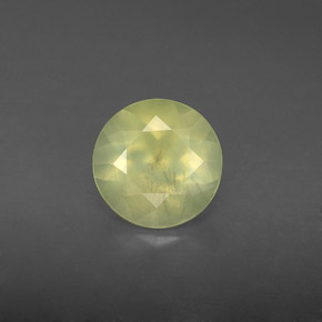 Prehnita verde natural de 1,75 ct, transparente, transparente / translúcido