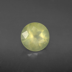 Prehnita verde natural de 1,75 ct, transparente, transparente / translúcido