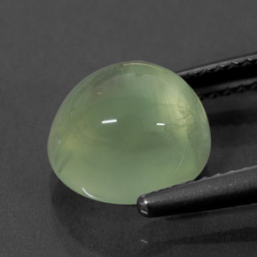 Prehnita verde natural de 4,57 ct, transparente, transparente / translúcido