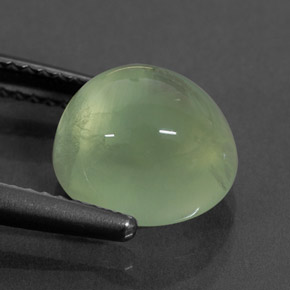 Prehnita verde natural de 4,57 ct, transparente, transparente / translúcido